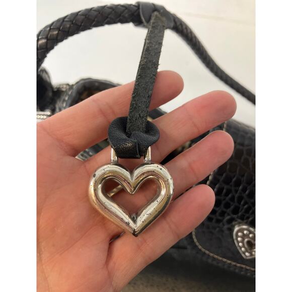 BRIGHTON SMALL BLACK, BROWN STRAW SHOULDER BAG - Picture 14 of 14